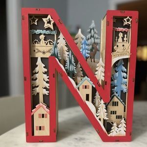 NWT - Anthropology - Wonderland Scene Monogram letter